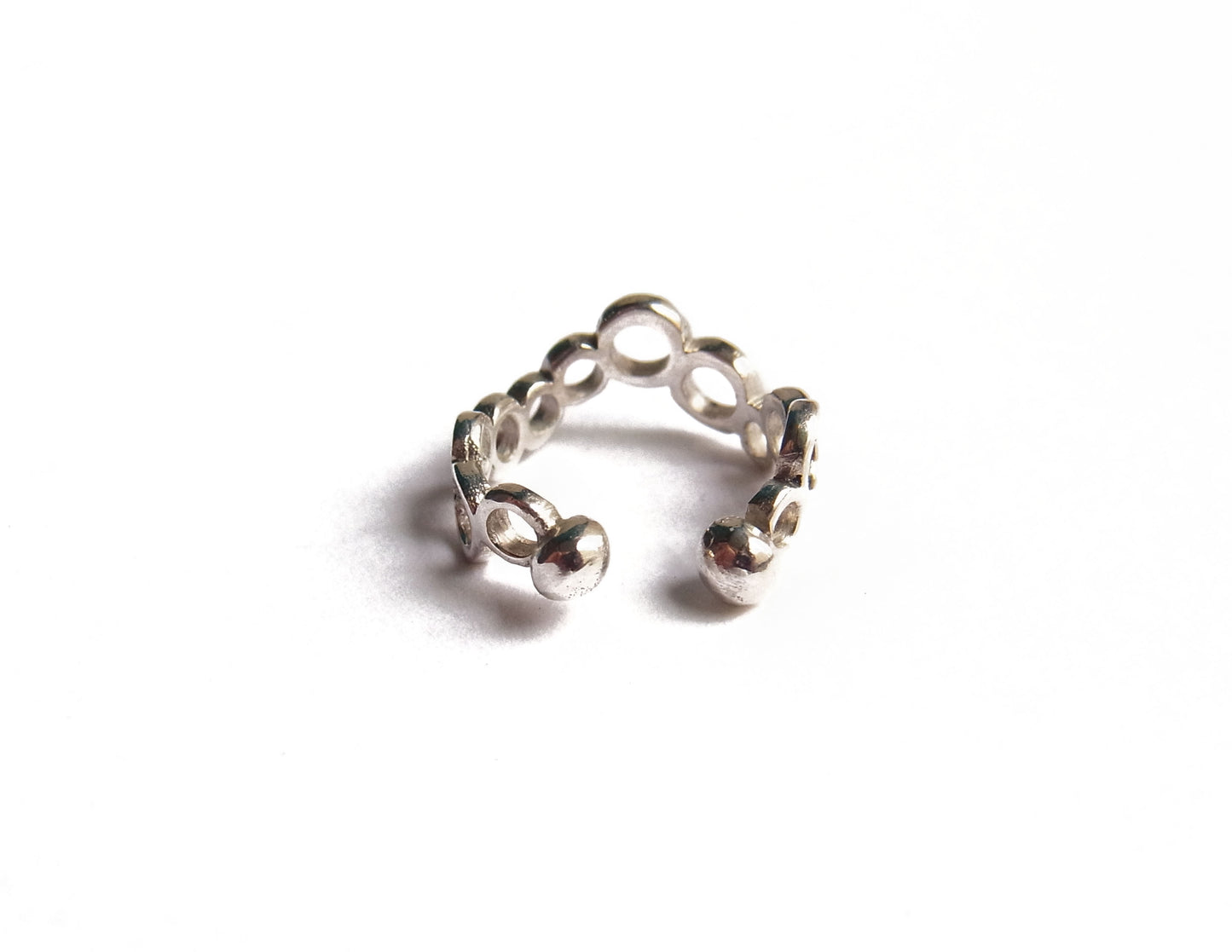 rhythm circle silver earcuff / Silver (片耳)