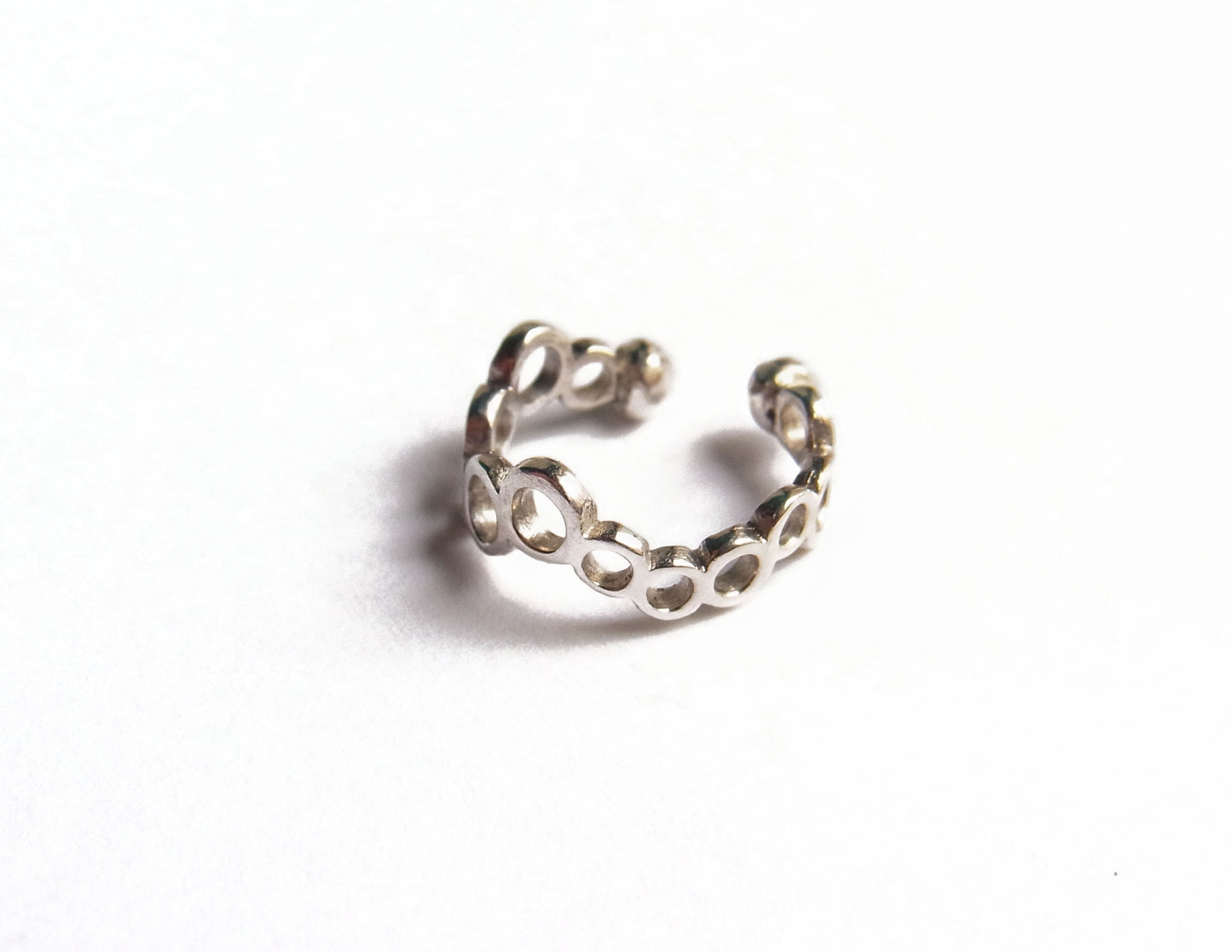 rhythm circle silver earcuff / Silver (片耳)