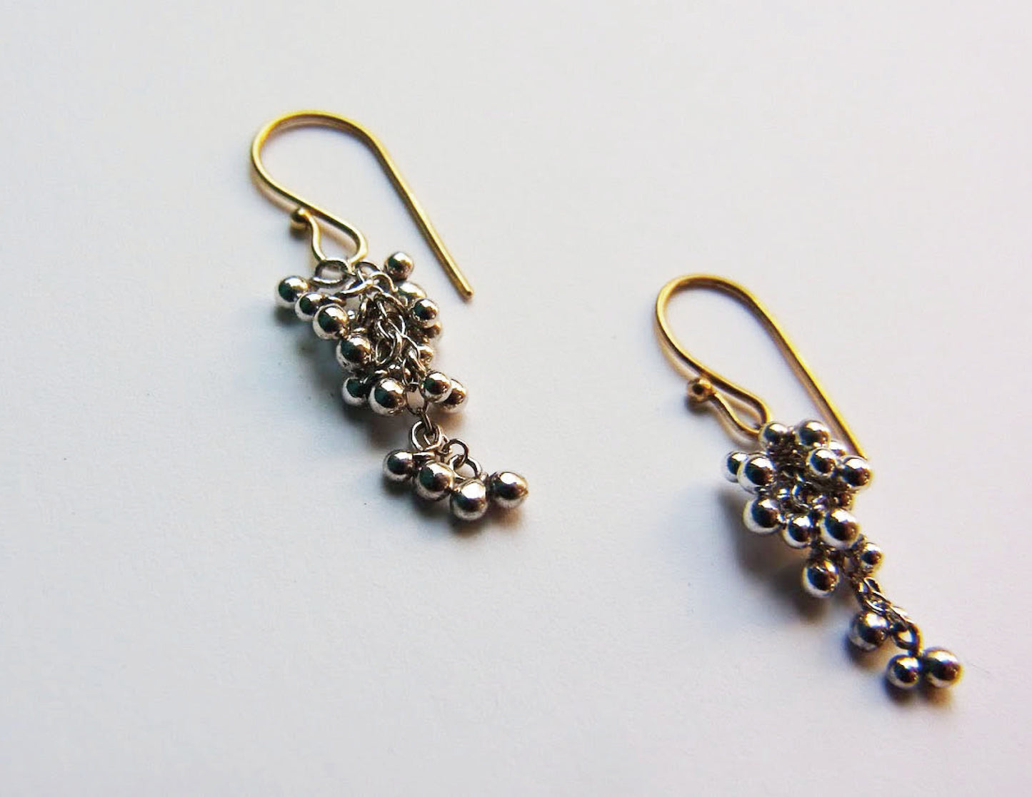 suzunari earring /K18,Pure Silver (両耳)