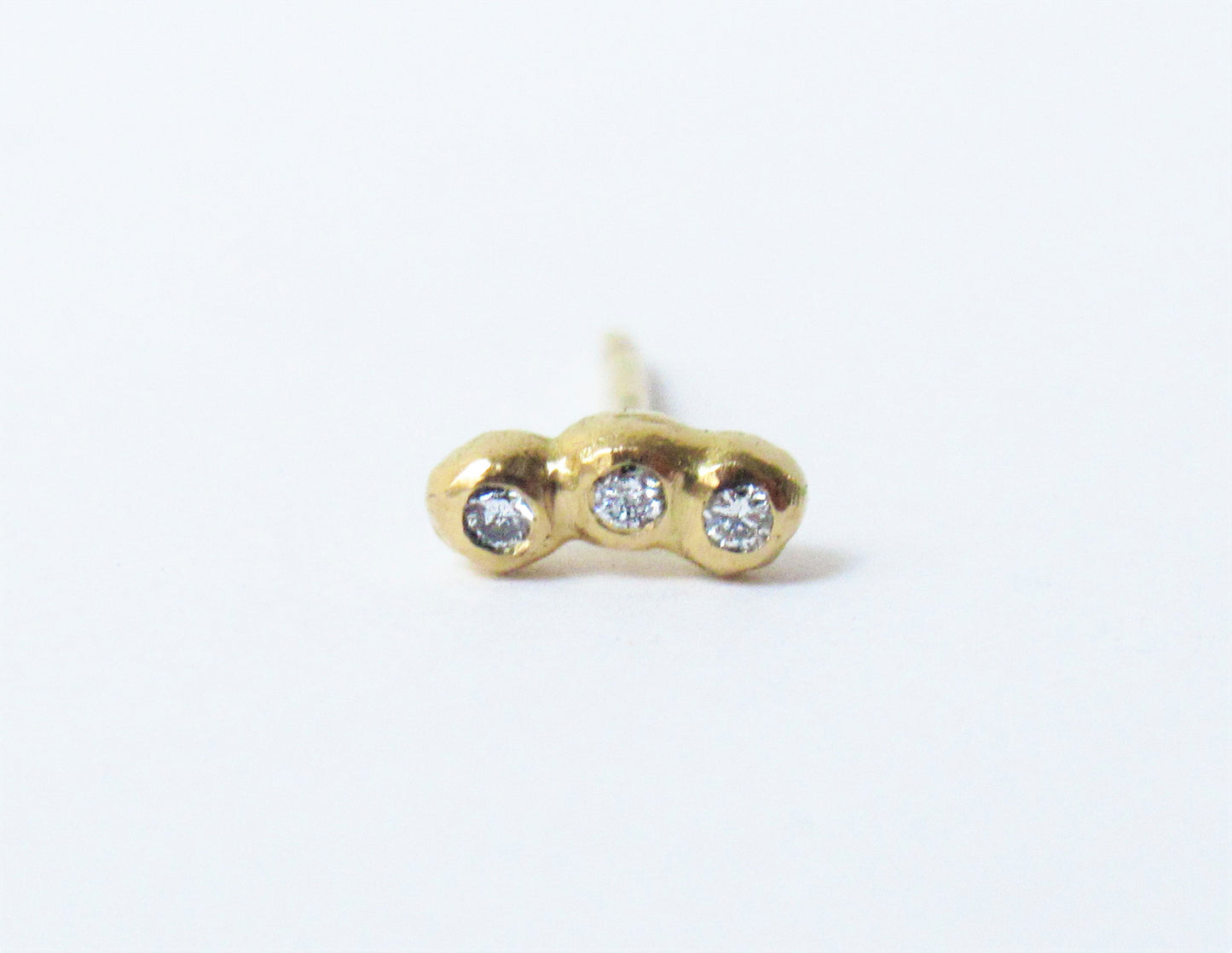 tsubutsubu diamond earring / K18,Diamond (片耳)