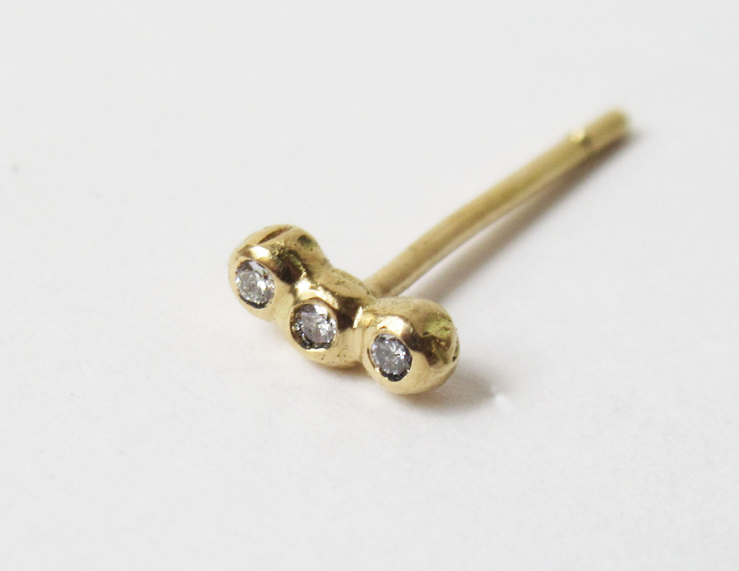 tsubutsubu diamond earring / K18,Diamond (片耳)