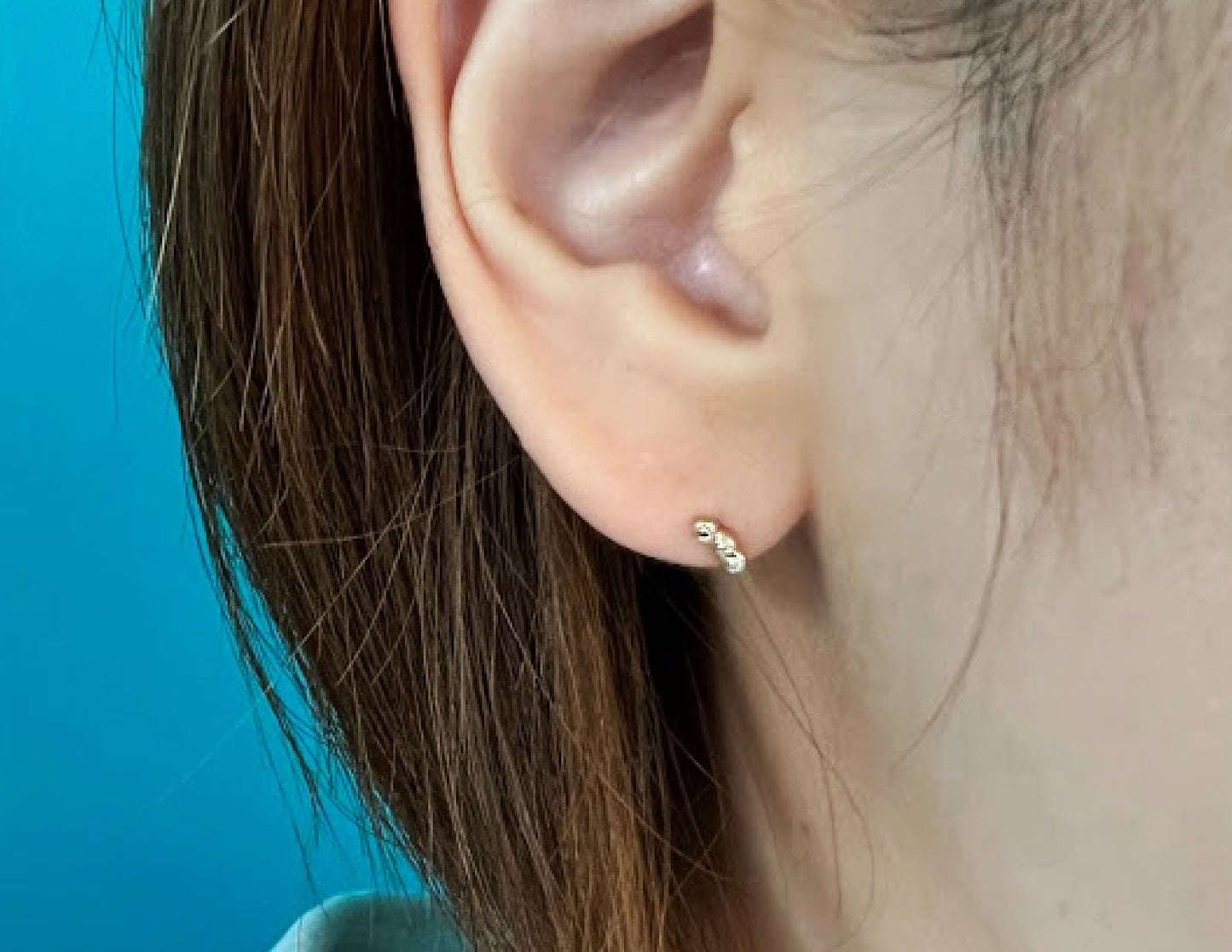 tsubutsubu diamond earring / K18,Diamond (片耳)