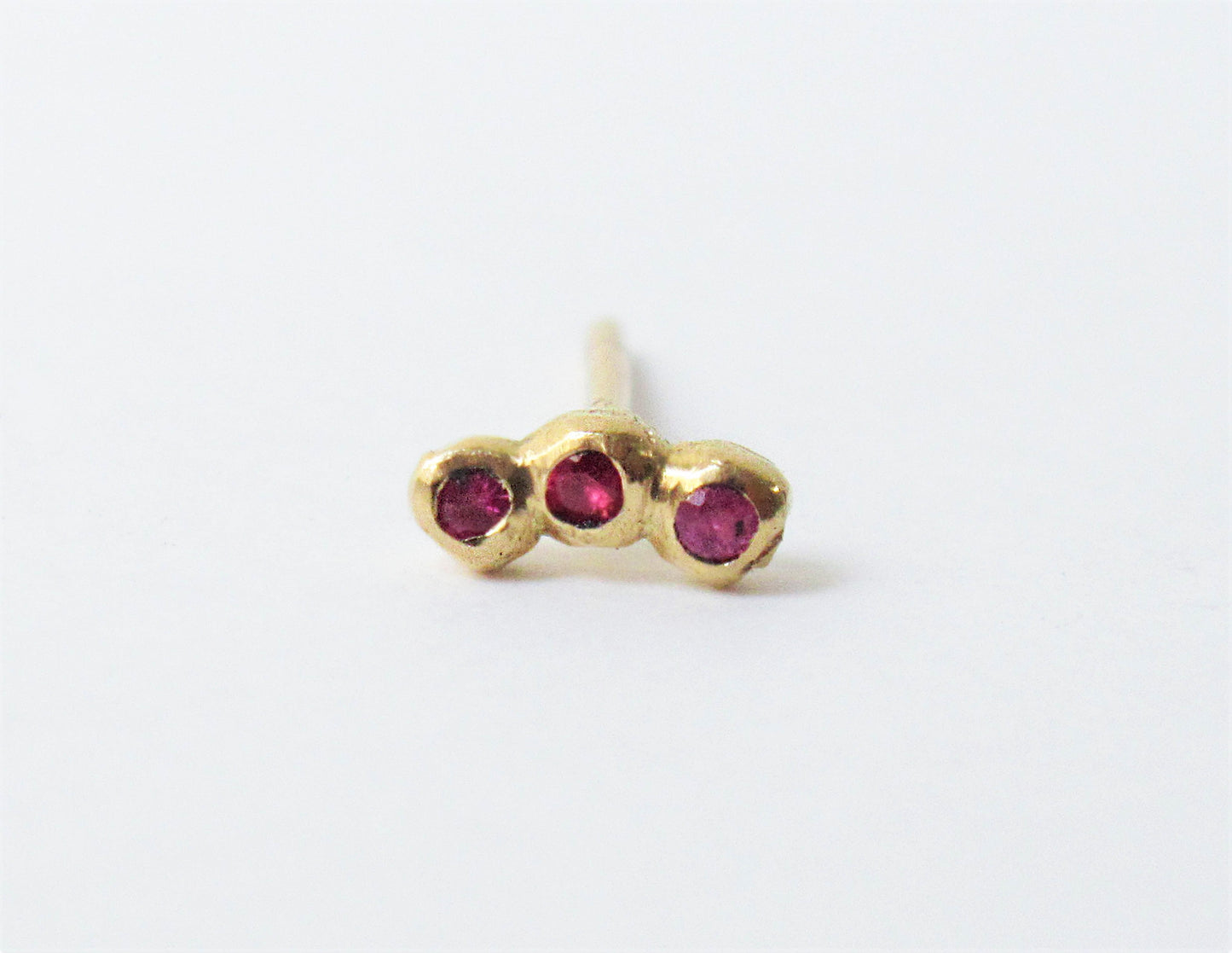tsubutsubu ruby earring / K18,Ruby (片耳)