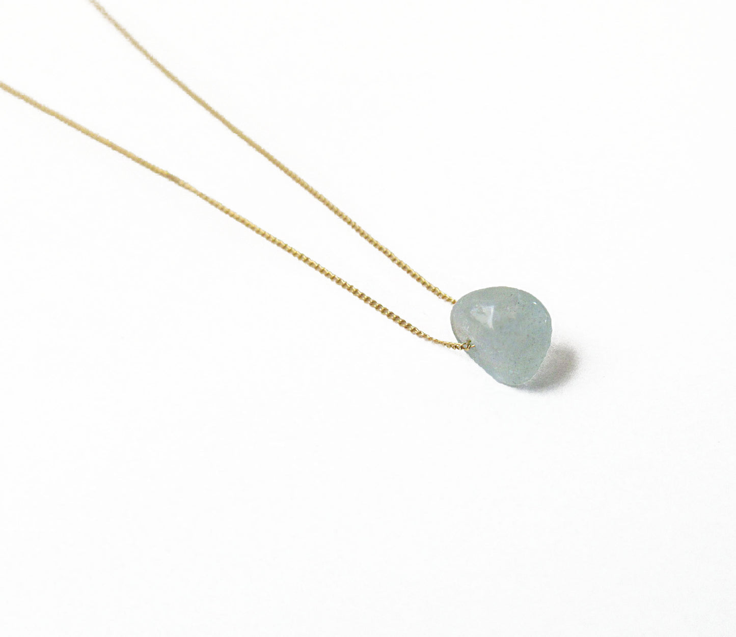 K18 aquamarine necklace (40cm)