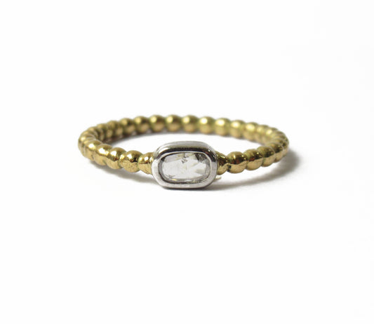 0.11ct diamond ring (K18 tsubutsubu)  #10.5
