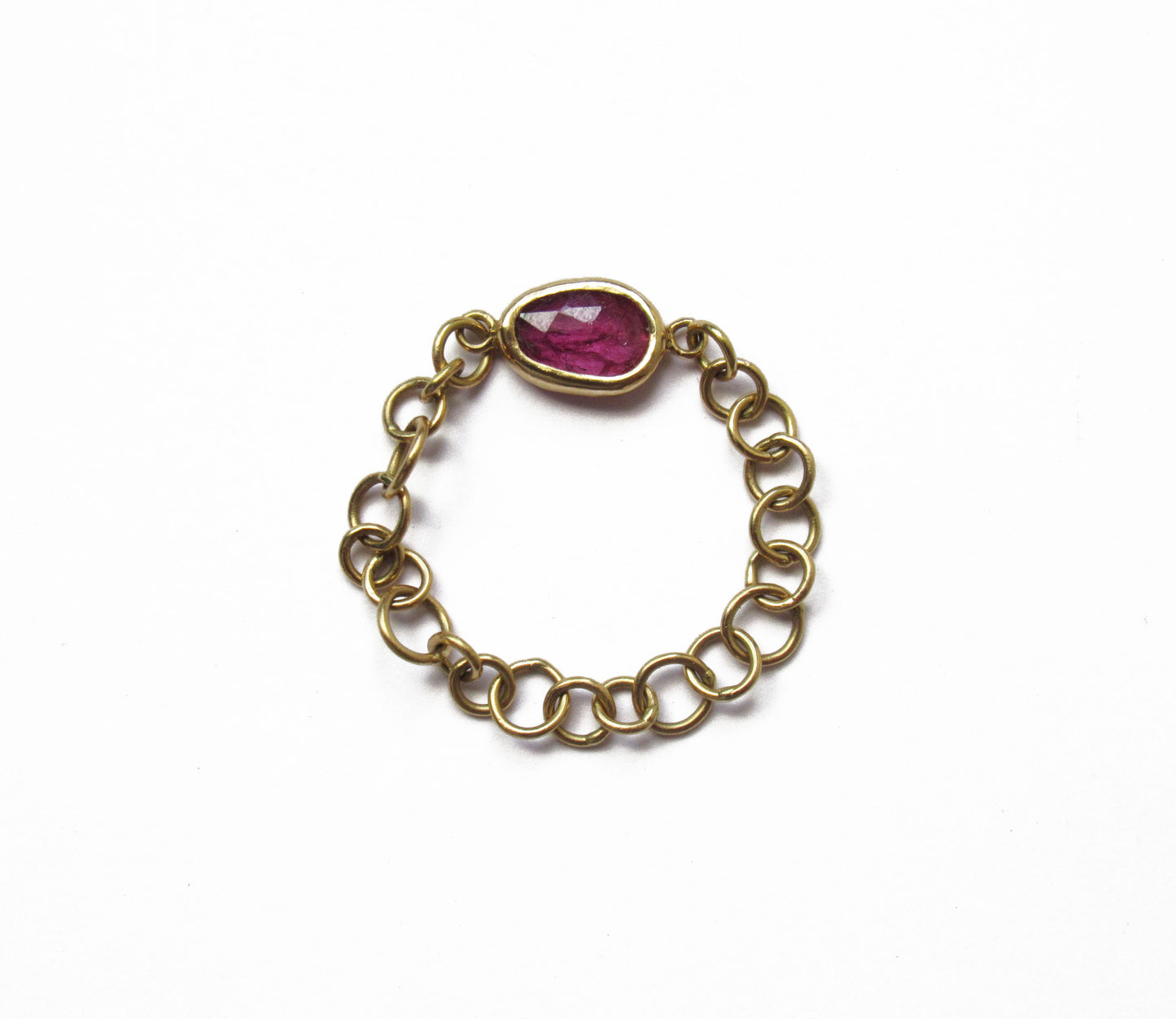 bubble chain ring (unheated ruby)　