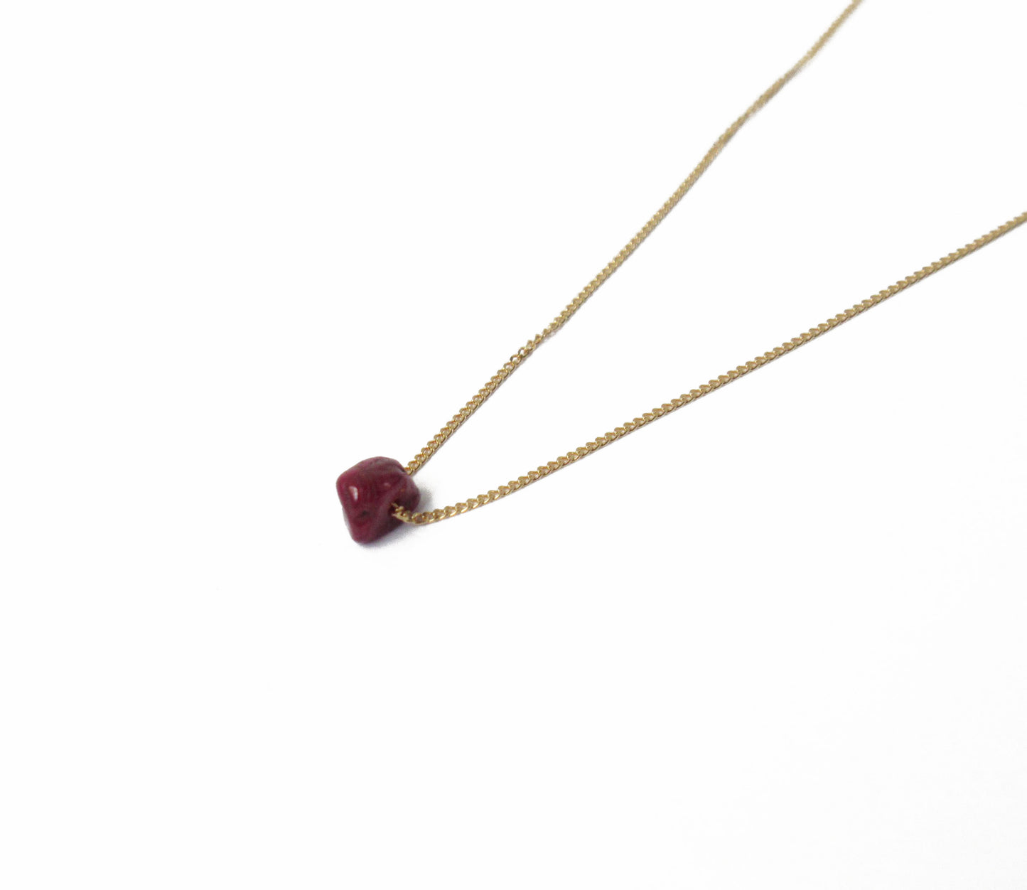 K18 ruby necklace (40cm)
