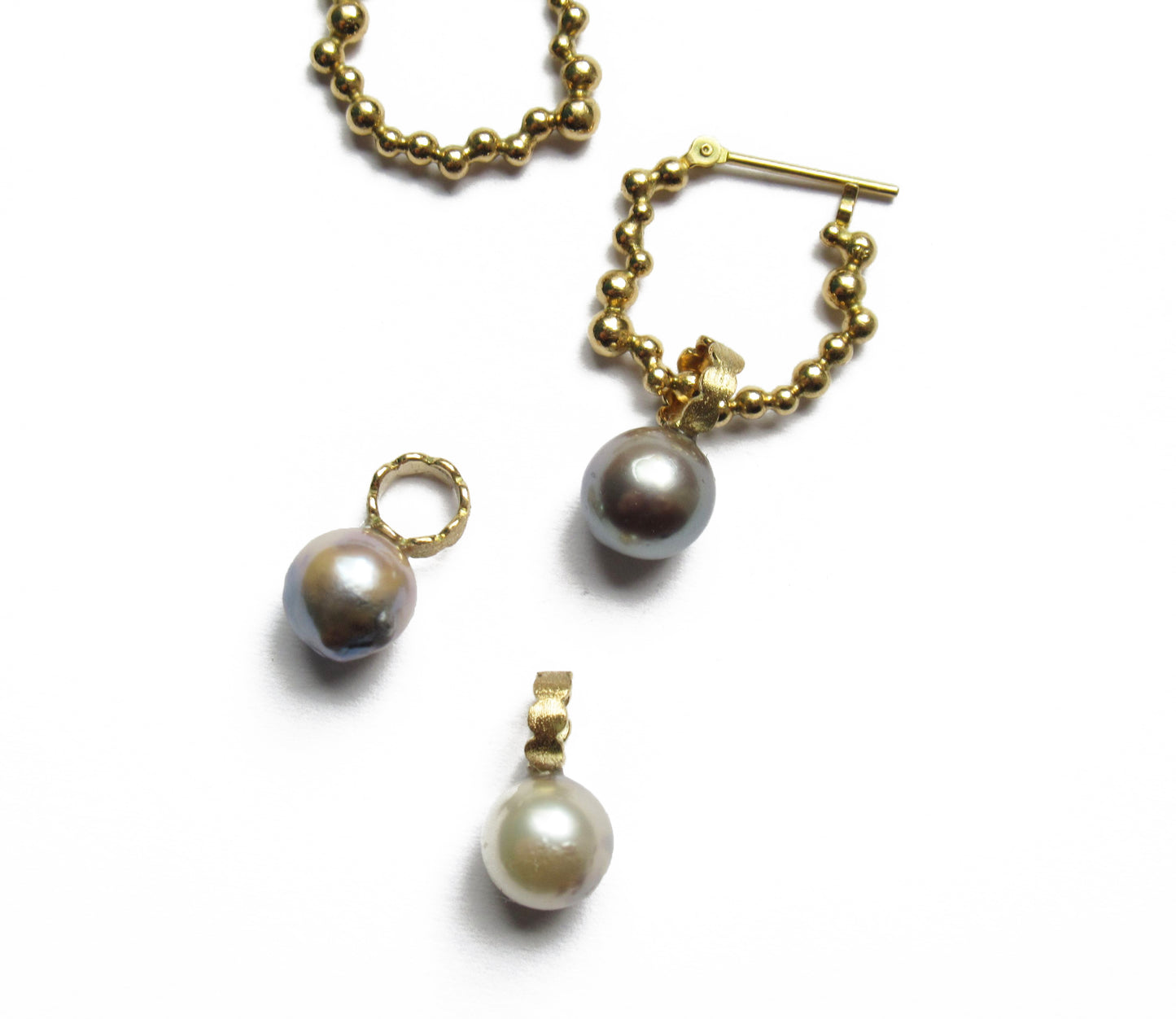 kerama pearl × marumaru charm top / K18
