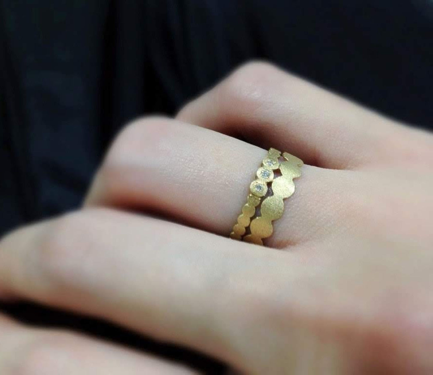maruamru dia 1P ring / K18