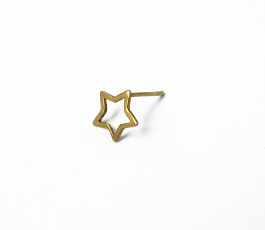 open star earring 1 (片耳) /K18