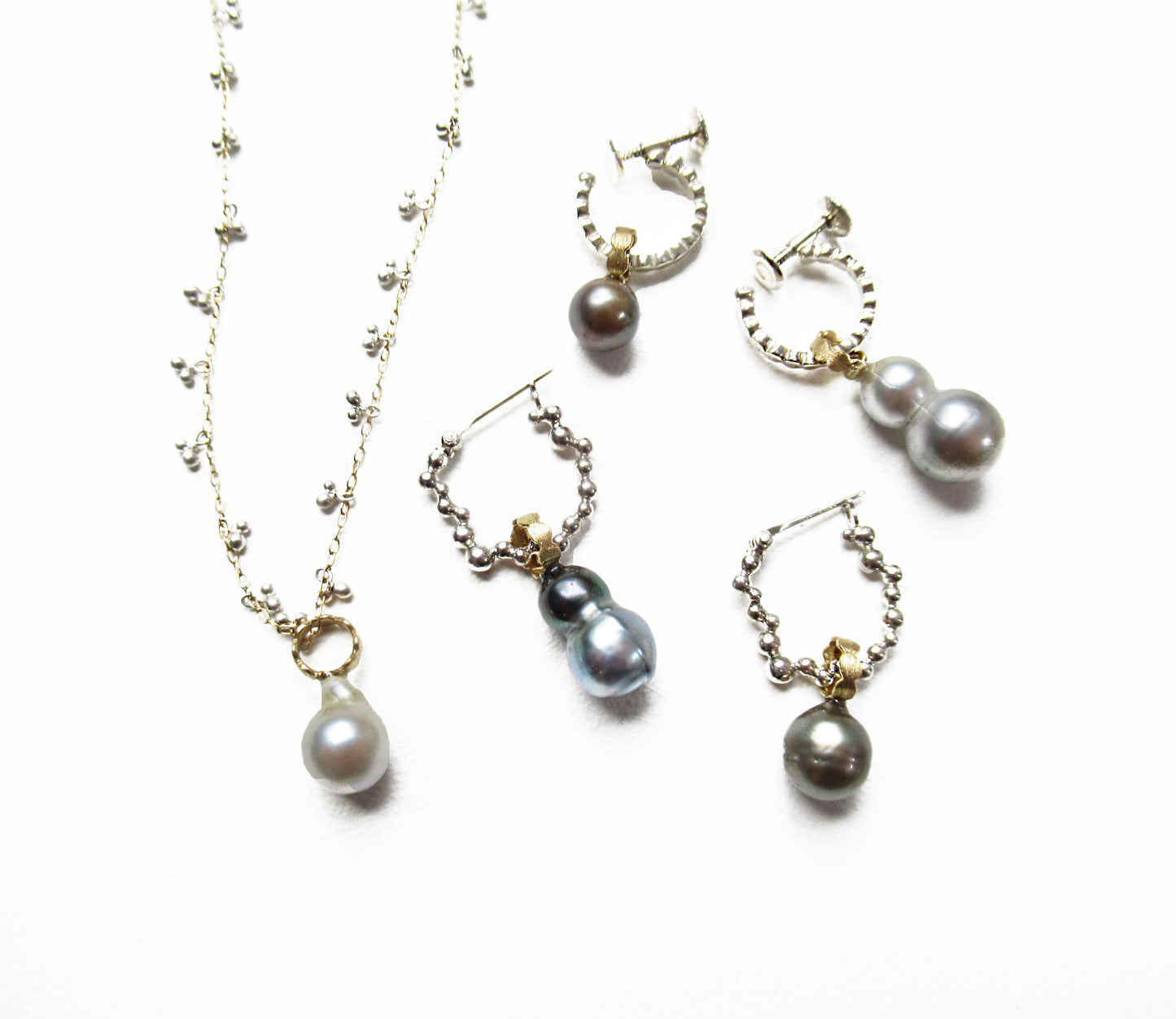 kerama pearl × marumaru charm top / K18