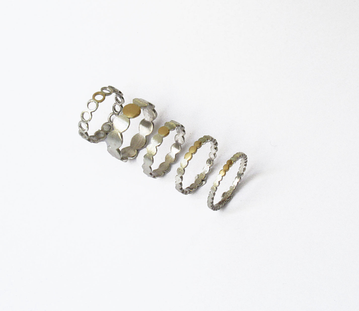 Silver×K18 marumaru ring 2 /Silver, K18YG