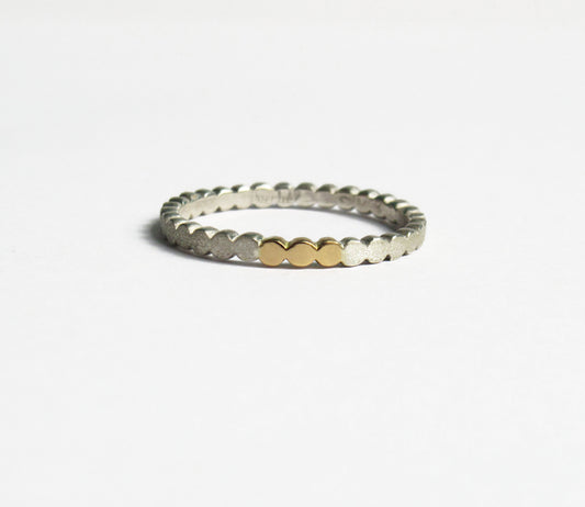 Silver×K18 marumaru ring 1 / Silver,K18YG