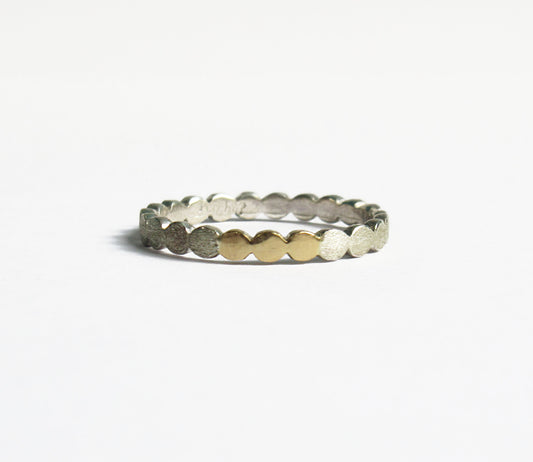 Silver×K18 marumaru ring 2 /Silver, K18YG