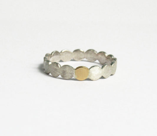 Silver×K18 marumaru ring  3 / Silver,K18YG