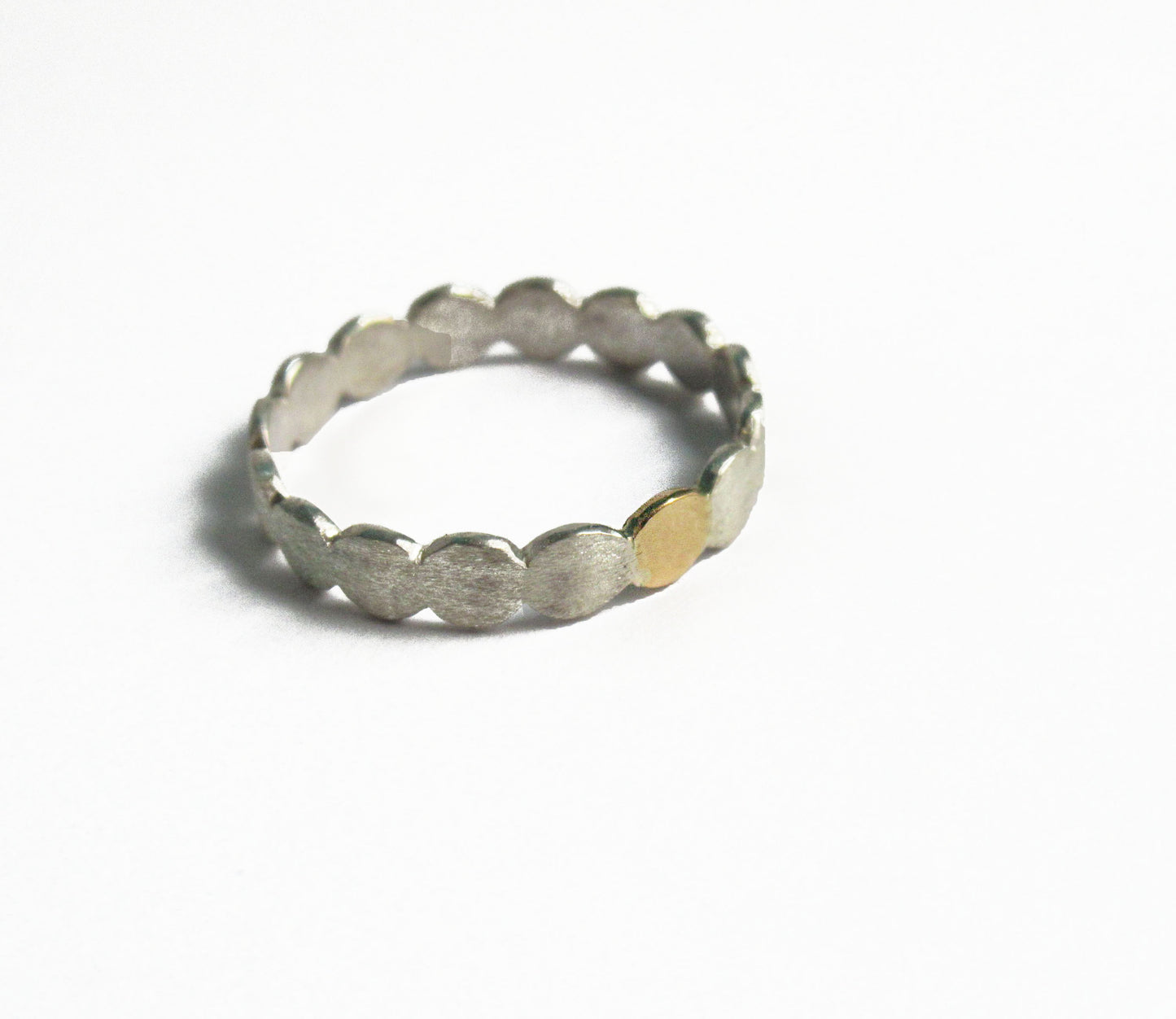 Silver×K18 marumaru ring  3 / Silver,K18YG