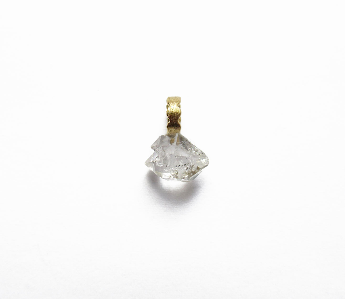 herkimer quartz charm top / K18