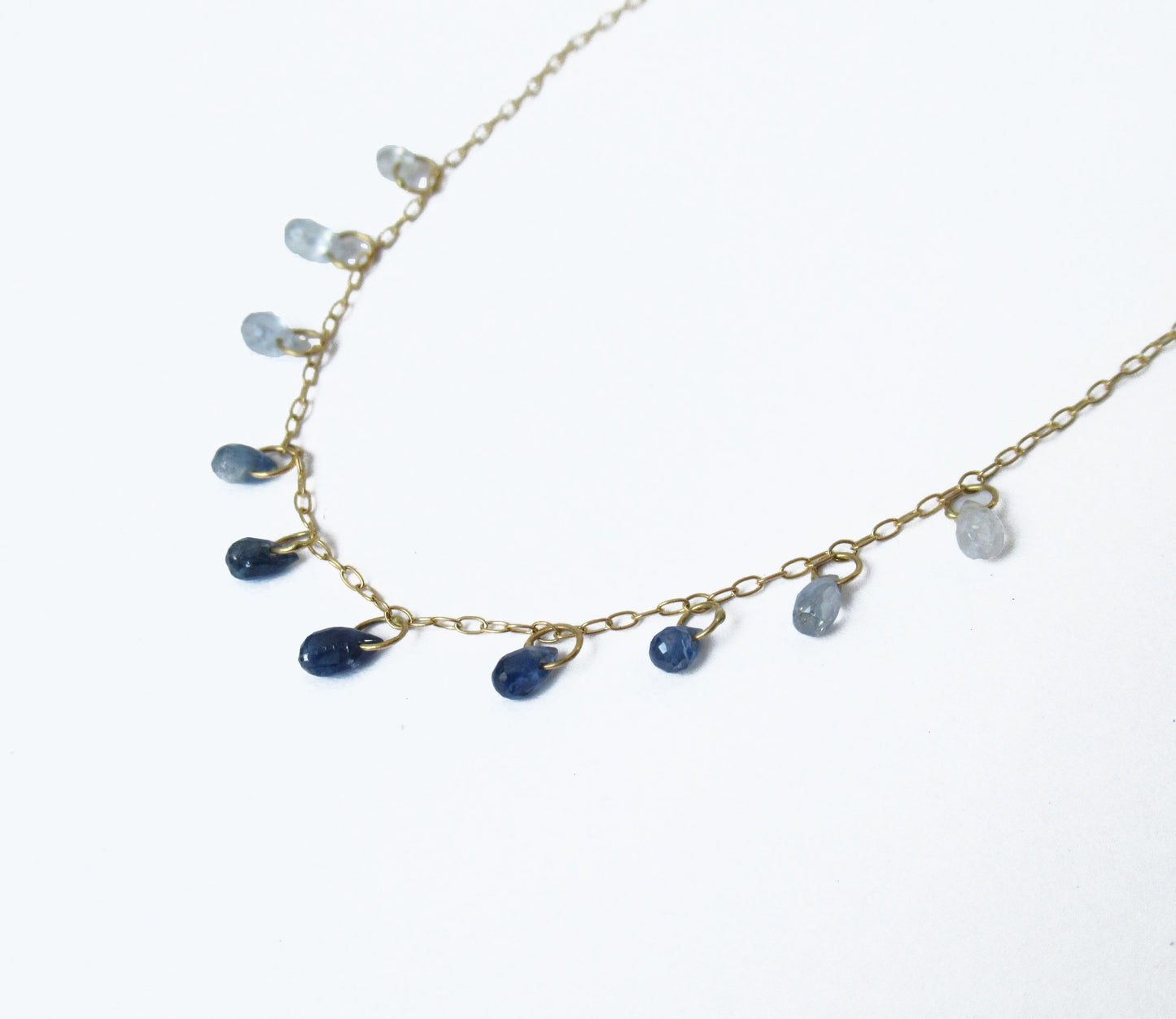 multi color sapphire10P necklace (40cm)
