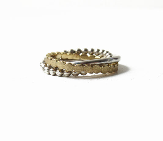ren ring (K18 marumaru) / K18,silver