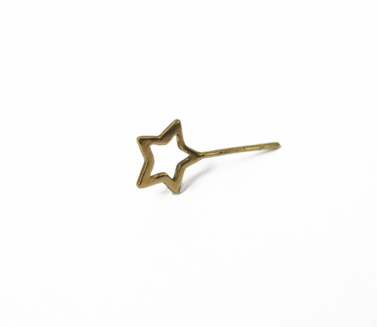 open star earring 2 (片耳) /K18
