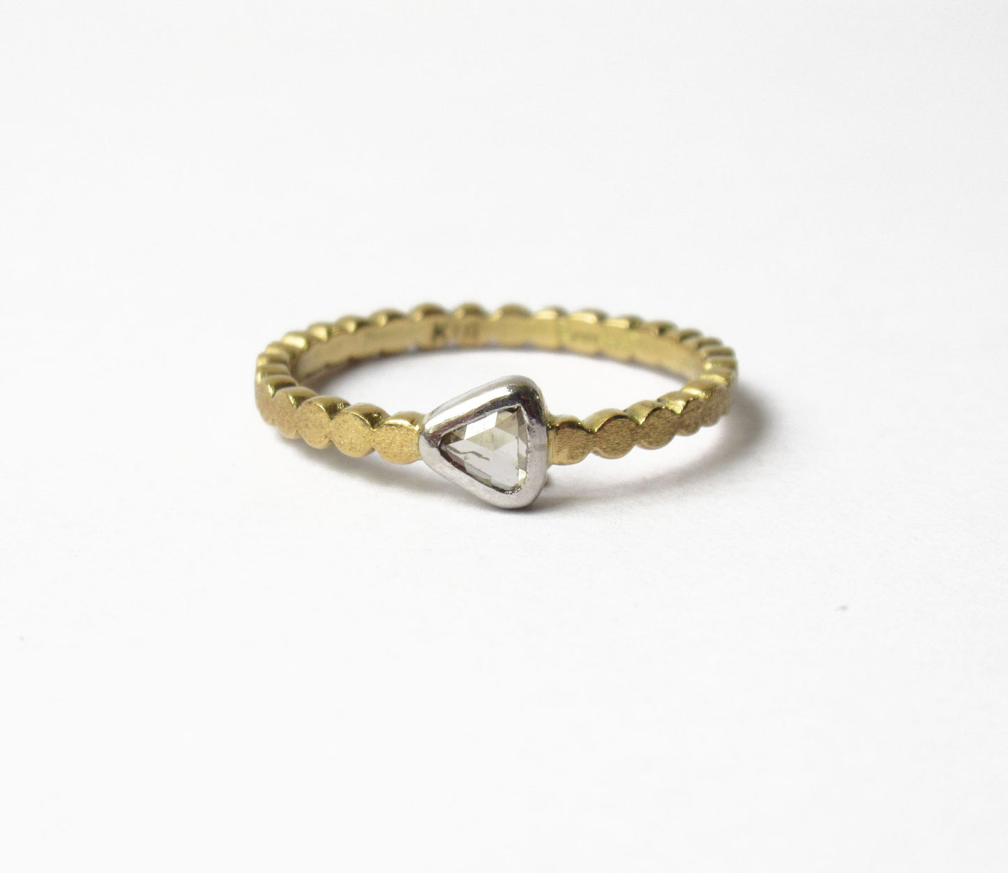 0.11ct diamond ring (K18 marumaru)  #11.5