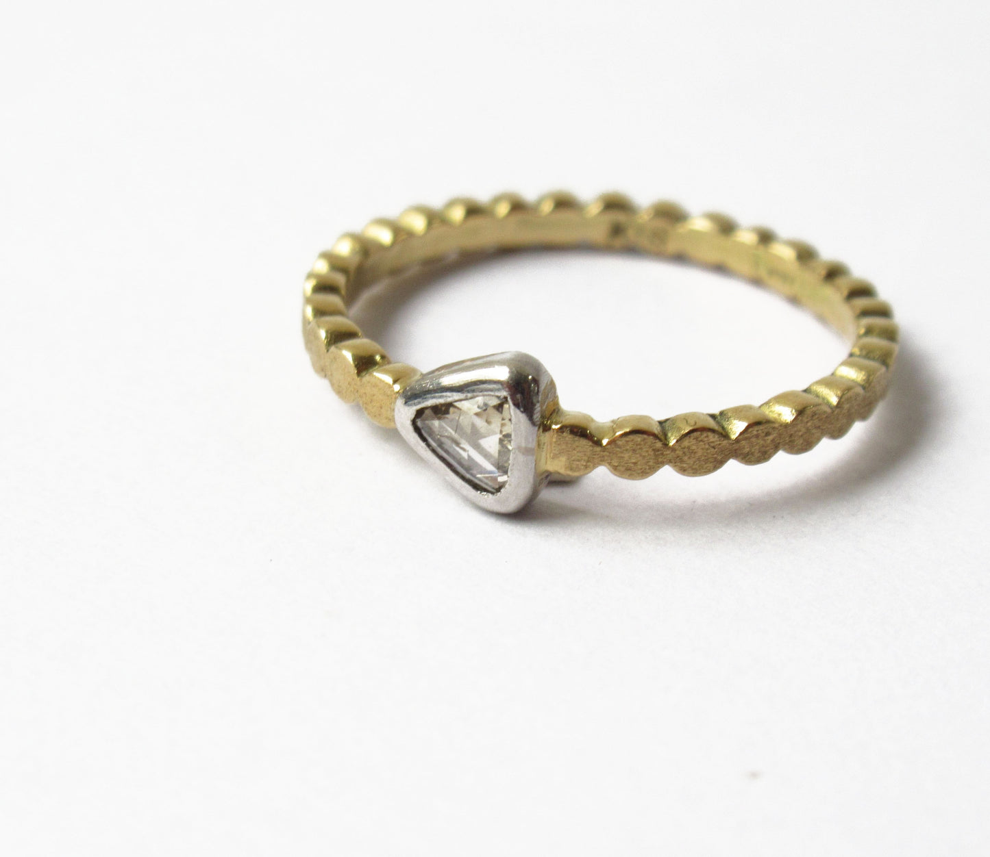 0.11ct diamond ring (K18 marumaru)  #11.5