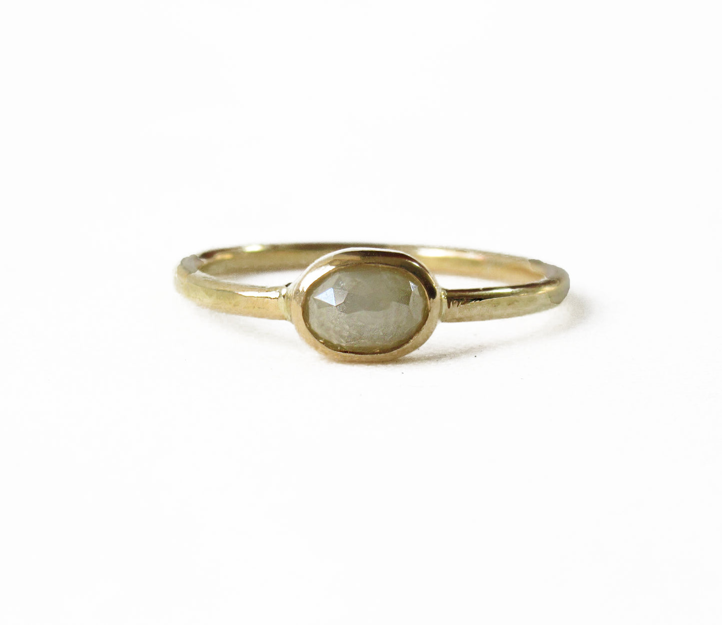 0.77ct natural diamond ring (12号) / K18