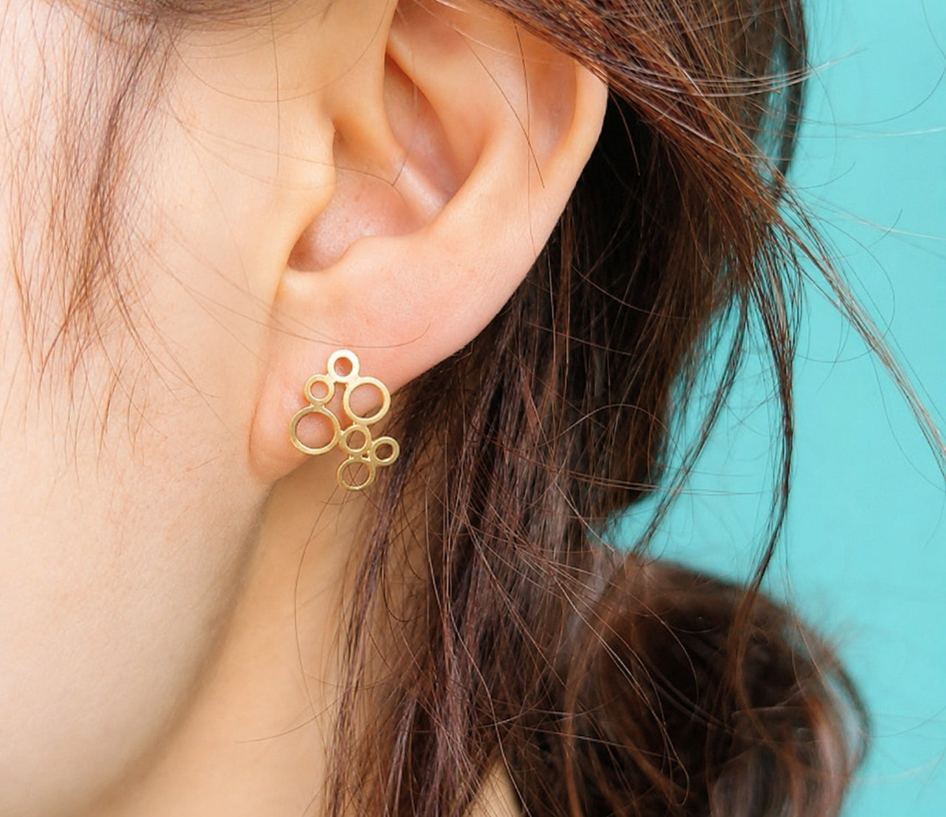 bubble pierced earring  2 / K18 (片耳)