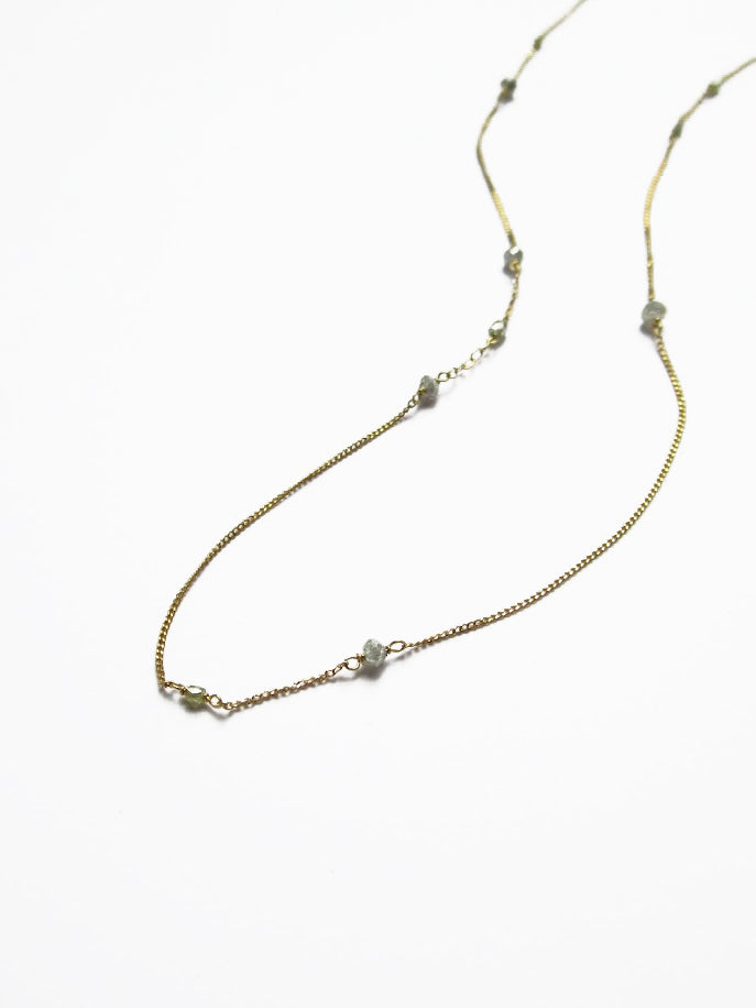 random diamond necklace (43cm) / K18