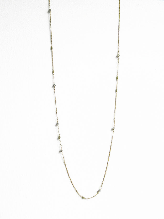 random diamond necklace (43cm) / K18
