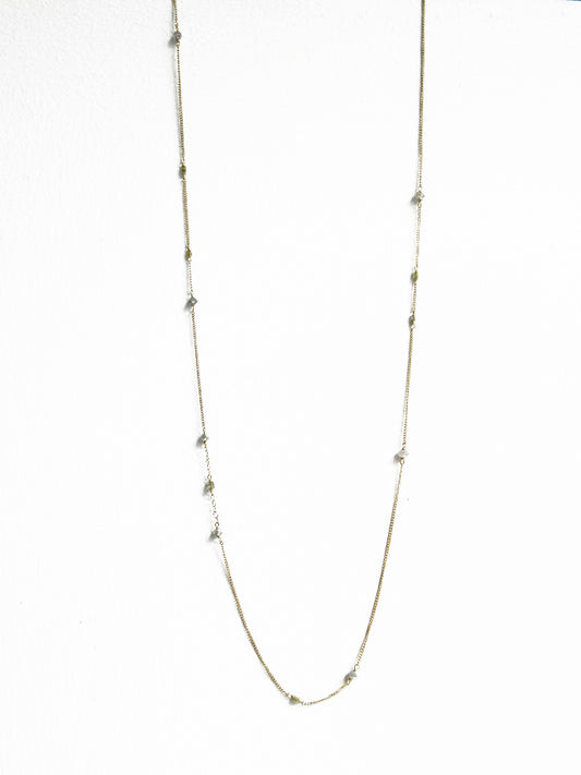 random diamond necklace (43cm) / K18