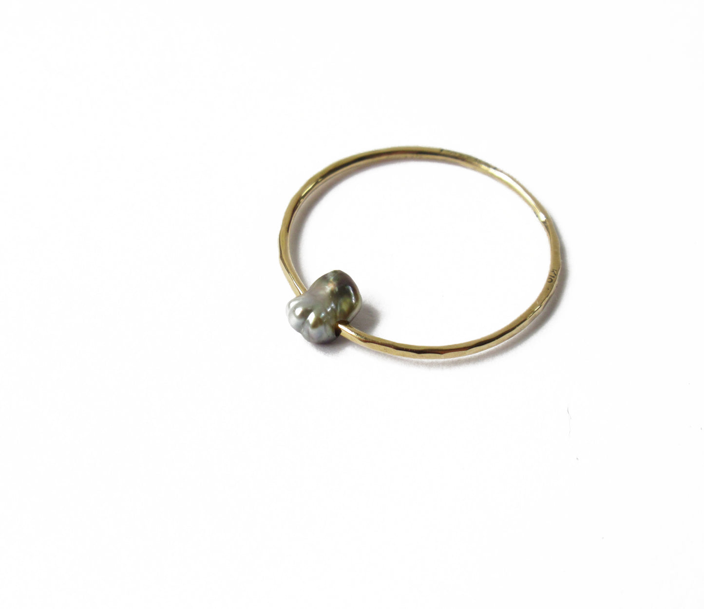 hitotsubu ring (kerama pearl) / K18 (14号)