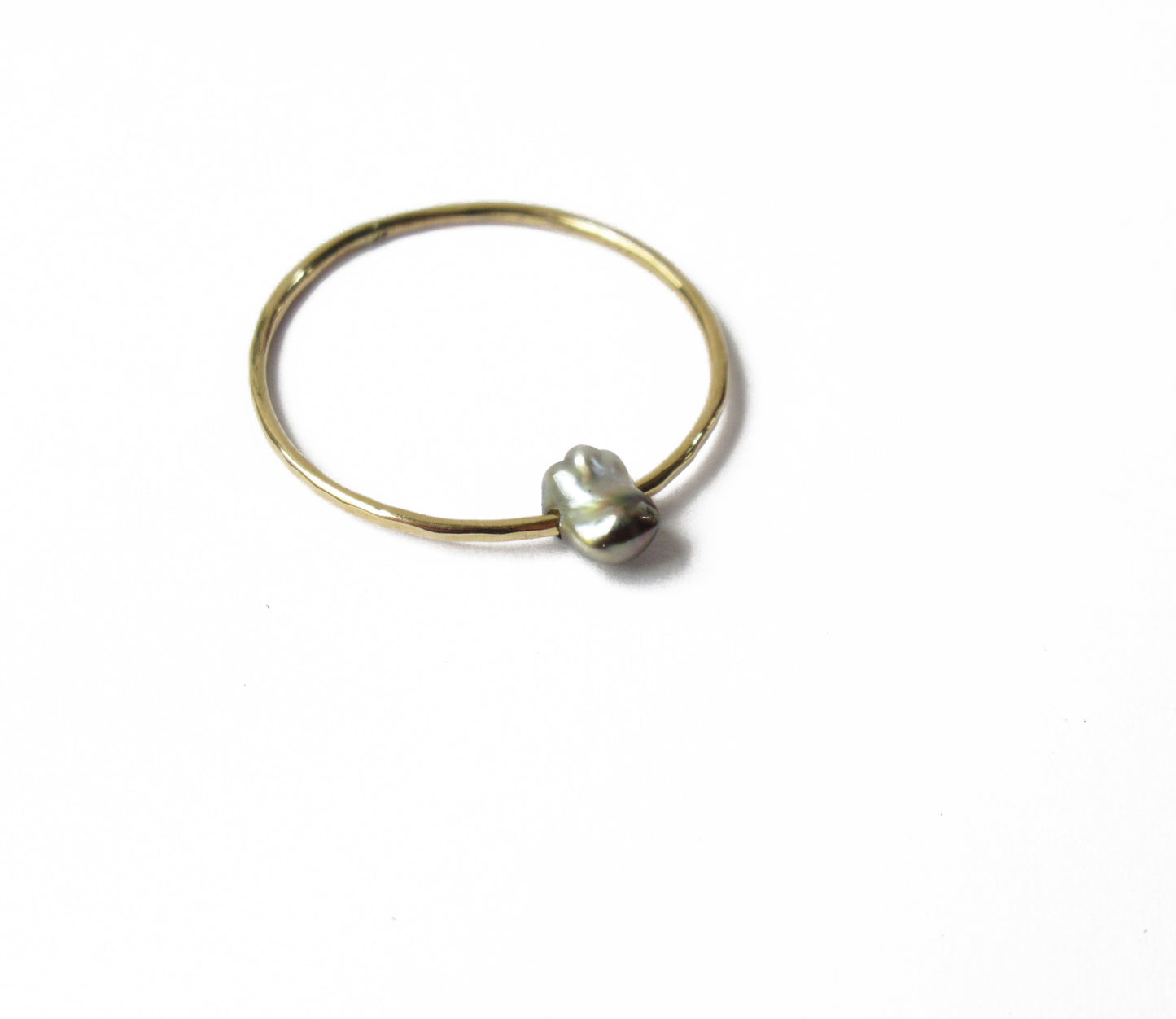 hitotsubu ring (kerama pearl) / K18 (14号)