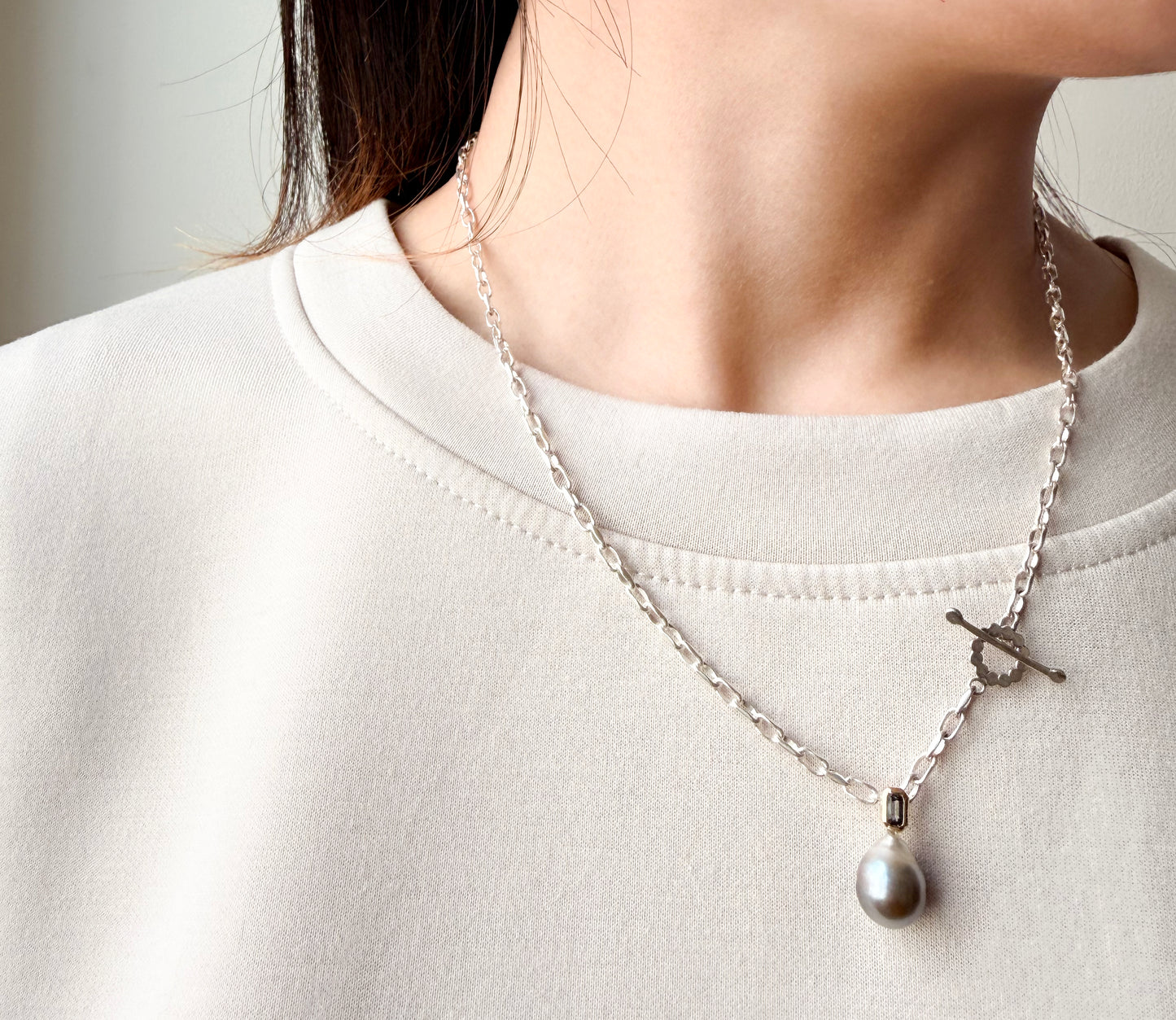 kerama perarl × blue sapphire charm / K18