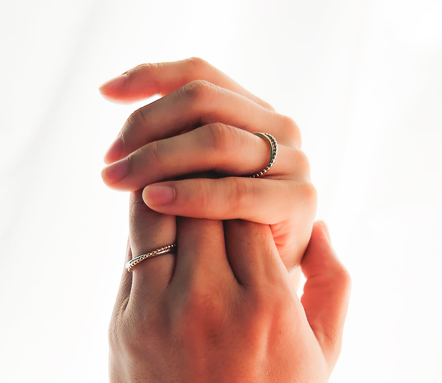 crossing marriage ring / K18,Pt900（tsubutsubu)