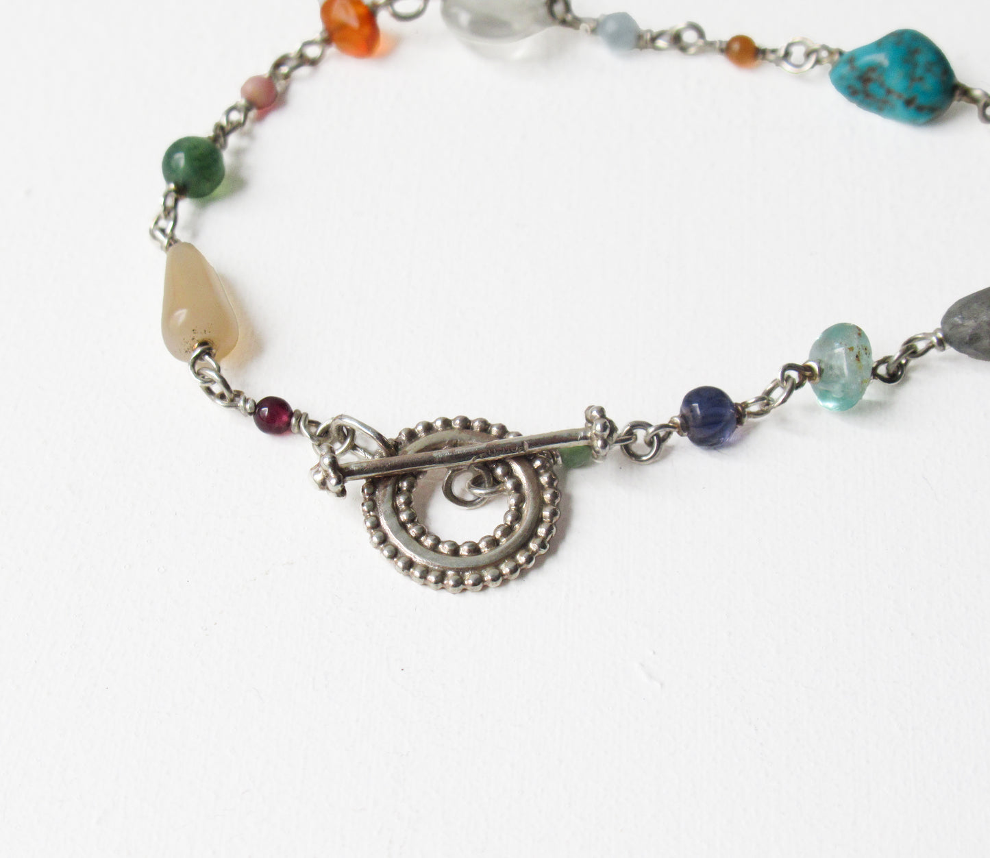 multi stone bracelet / Silver
