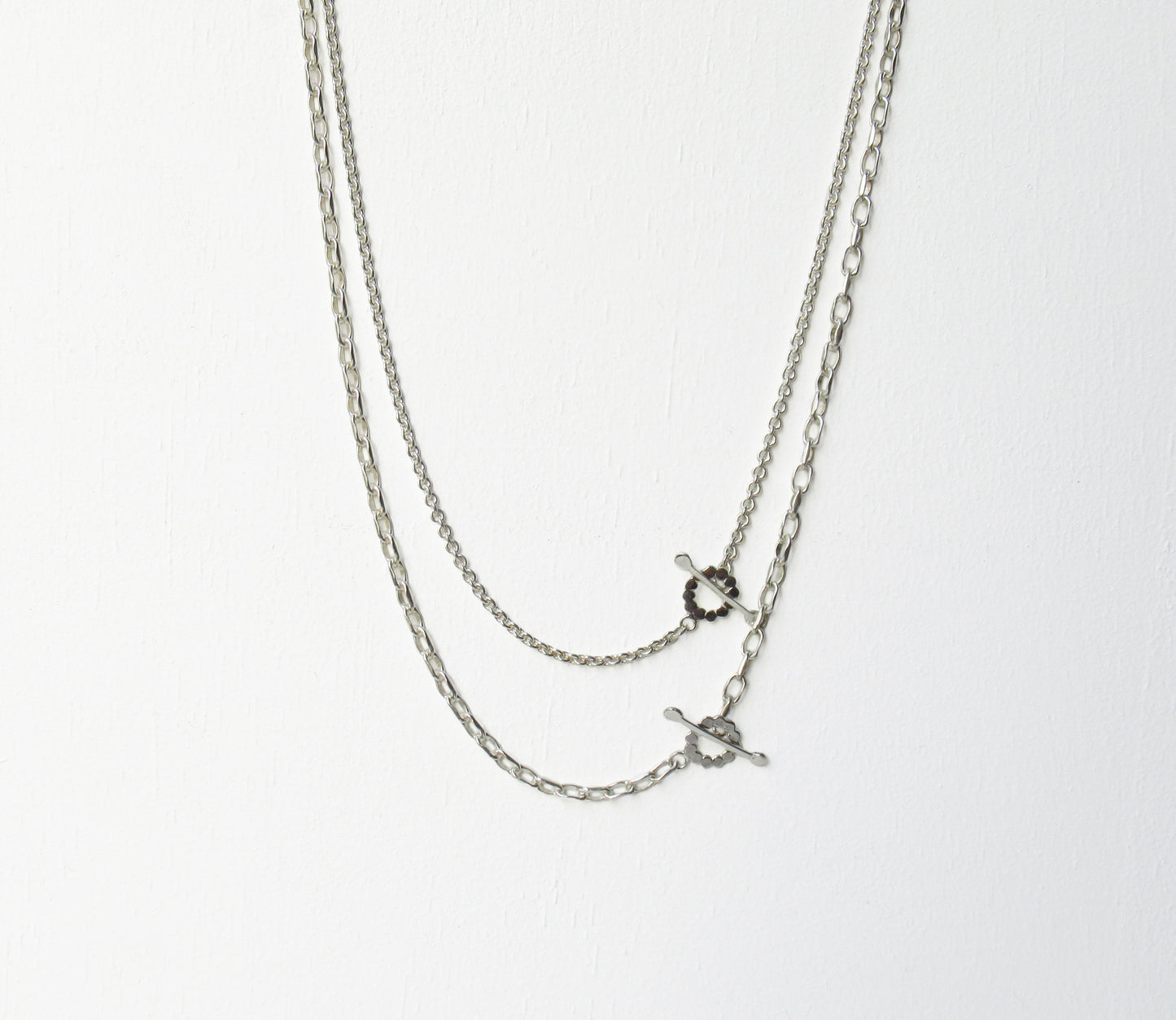 mantel necklace (marumaru) S / Silver (43cm)