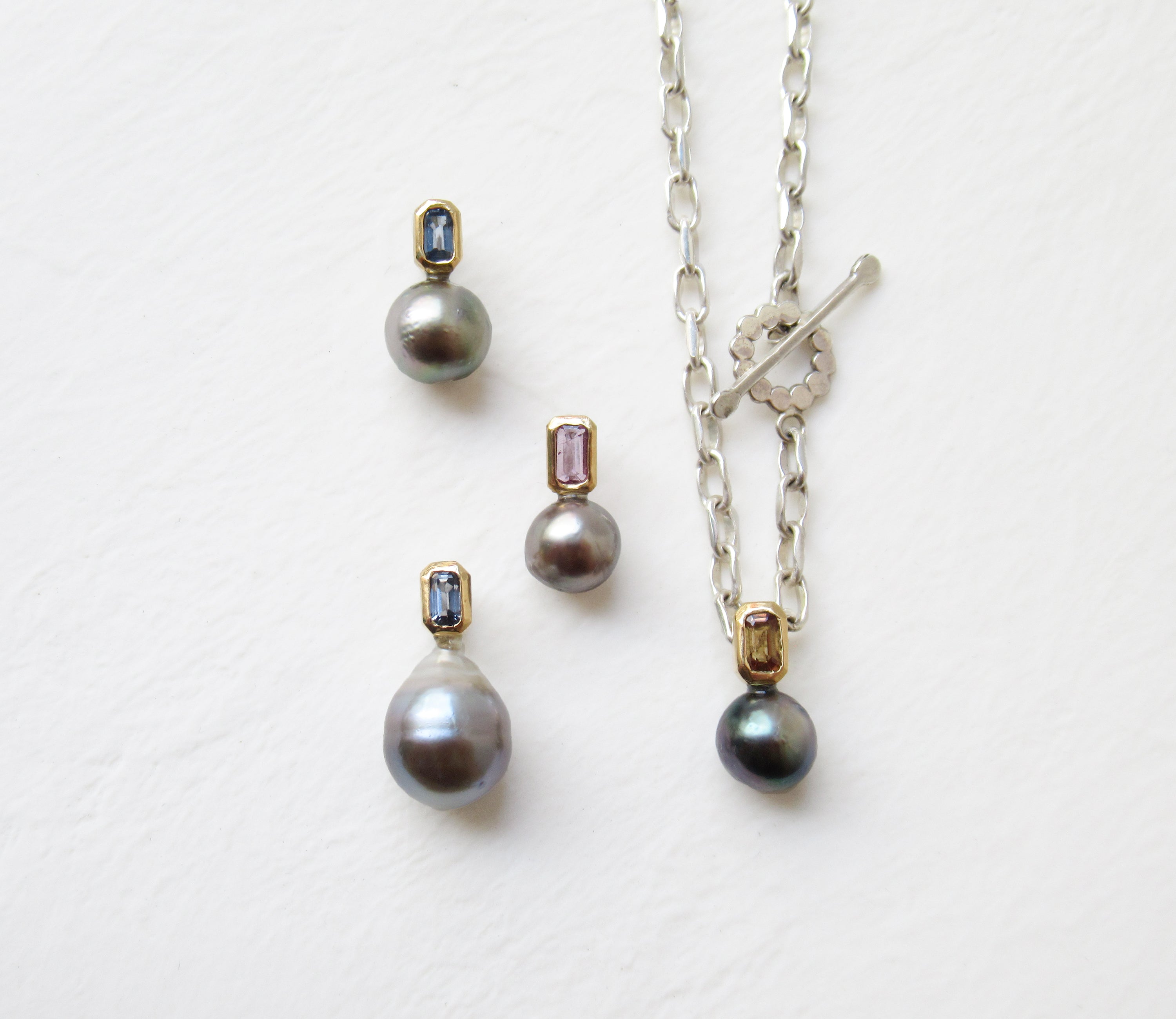 kerama perarl × orange sapphire charm / K18 – Perché?