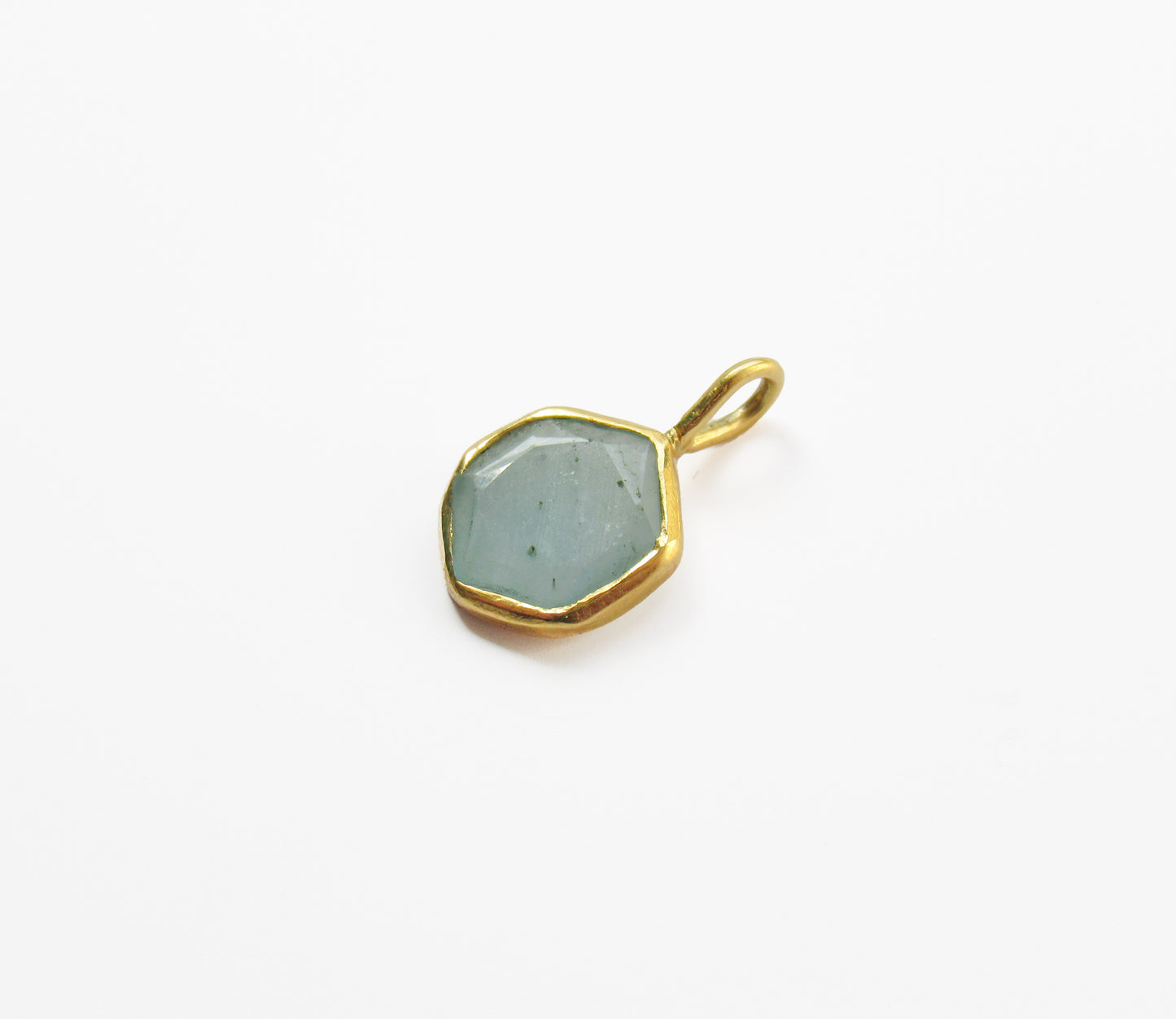 aquamarine charm / K18