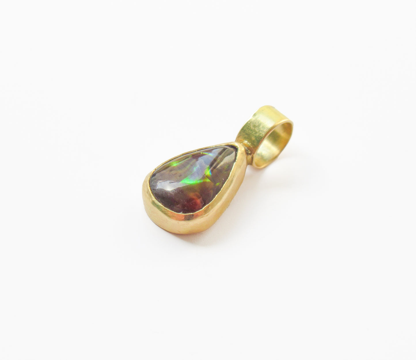fire agate charm / K18