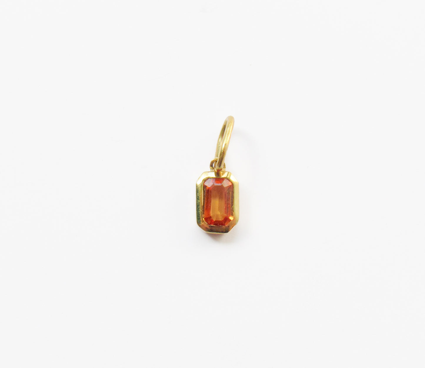 orange sapphire charm / K18