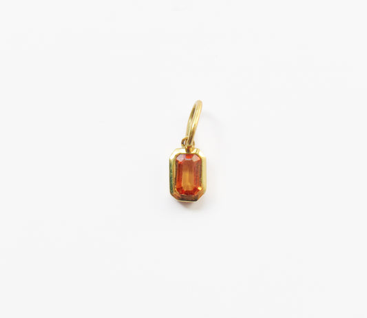 orange sapphire charm / K18