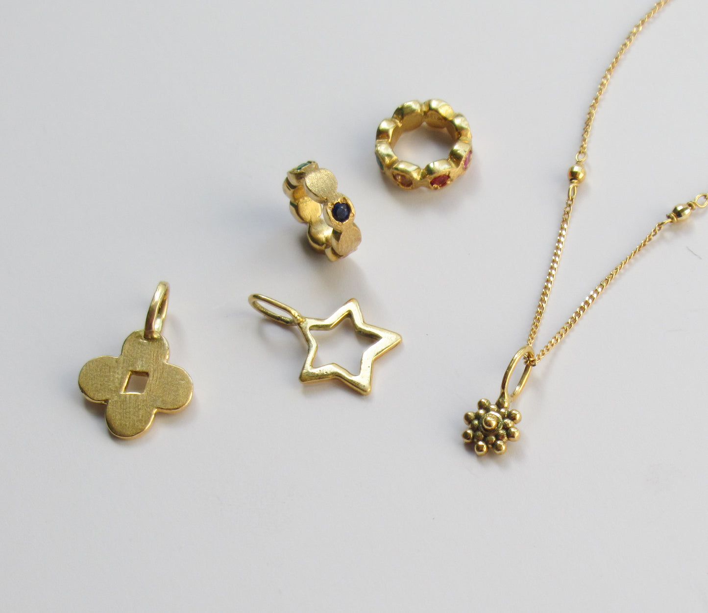 open star charm / K18