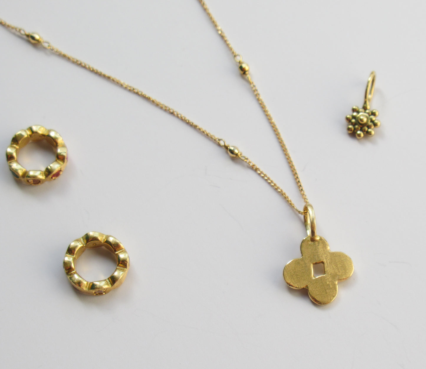 flower charm / K18