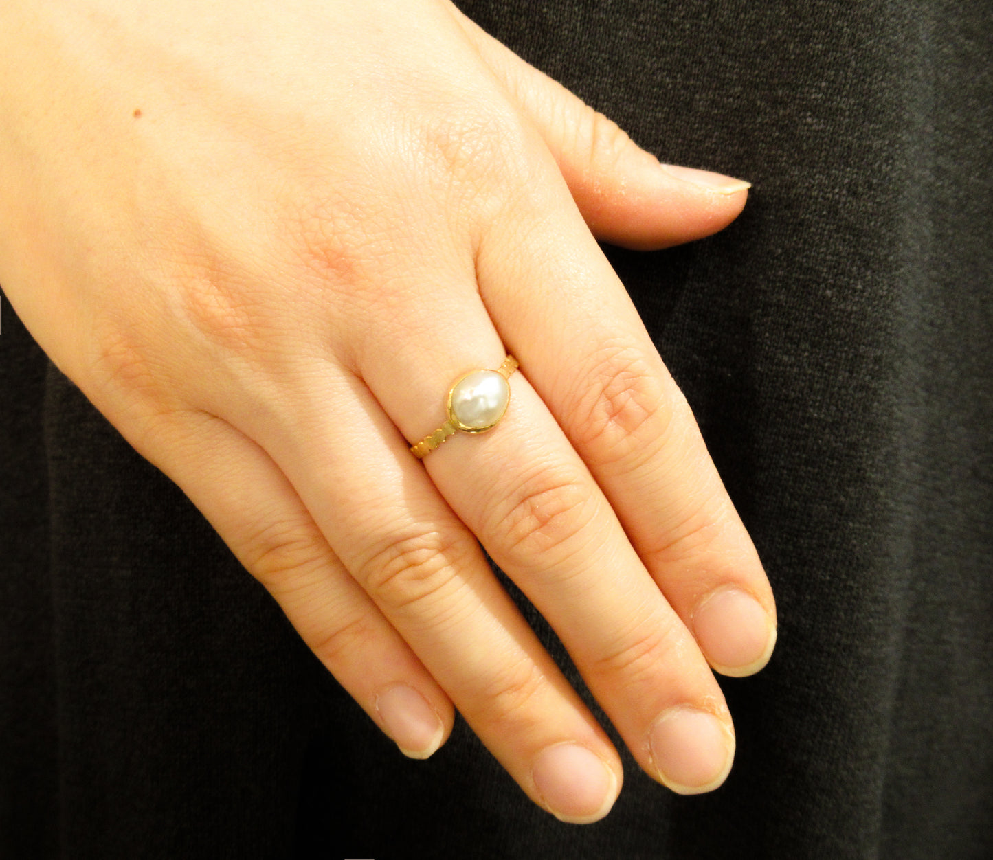 kerama pearl ring (12号) / K18