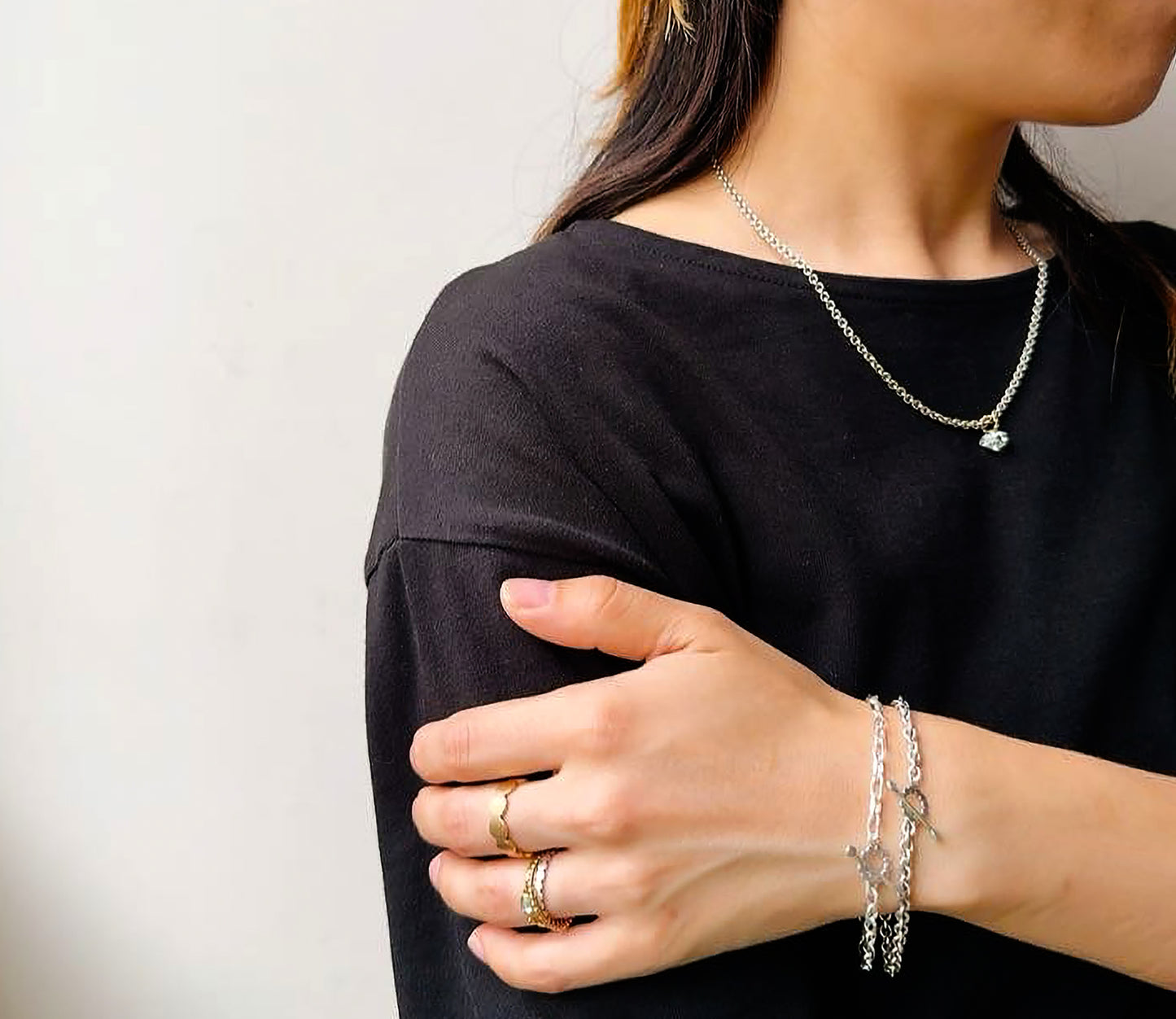 mantel silver bracelet  (marumaru) 2 / Silver