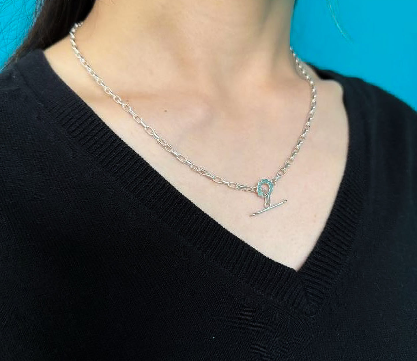 mantel silver necklace  (marumaru) 2 / Silver (45cm)