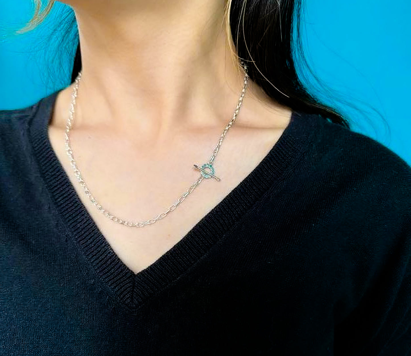 mantel silver necklace  (marumaru) 2 / Silver (45cm)