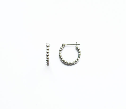 tsubutsubu silver hoop earring (pierce) 1 / Silver (両耳)