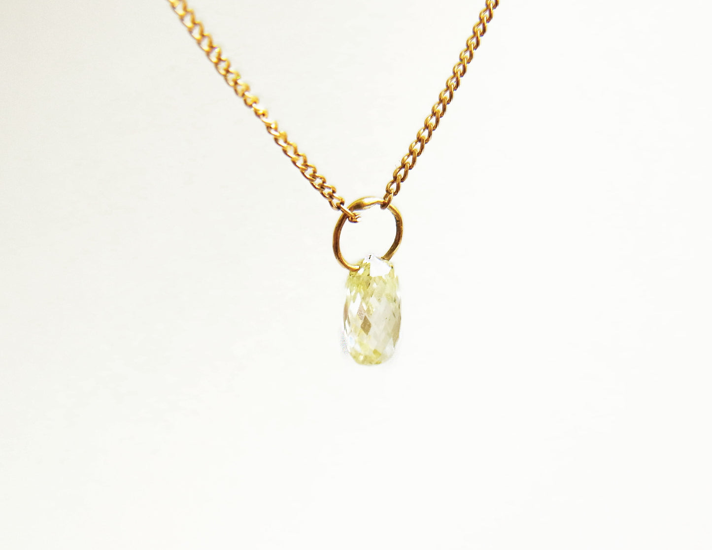 0.37ct tiny diamond necklace 1 /K18(40cm)